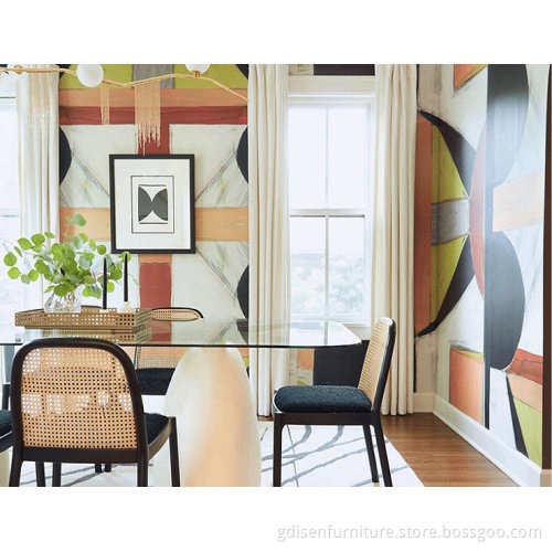 Modern Solid Wood Dining Chair Kora CaneBlackHomeDiningChair